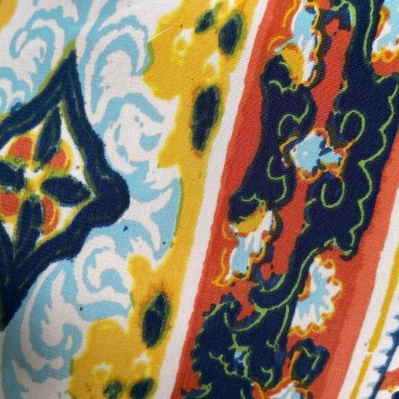 Anthropologie Tiny Boho Devas Sequin Top Printed Casual Roll-Cuff Multi S - Picture 9 of 16